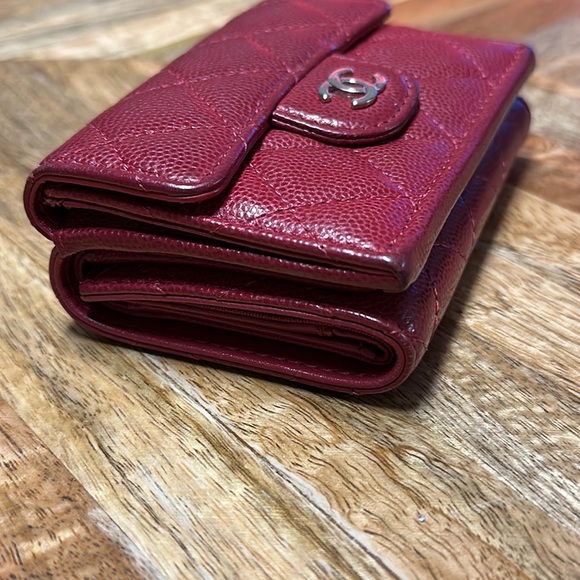 Chanel Trifold Compact Wallet Dual Side - Deep Red - Picture 14 of 16